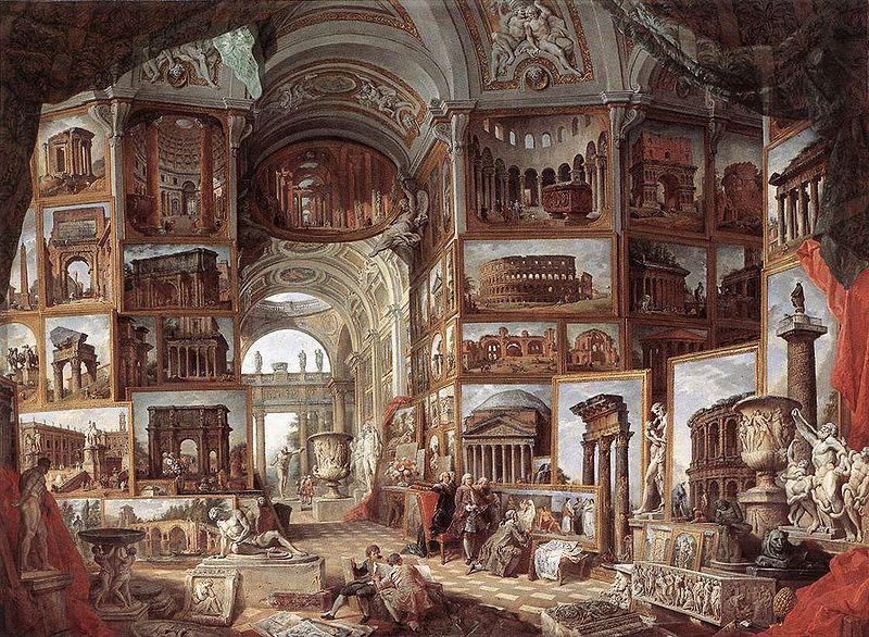 Giovanni Paolo Pannini Galerie de vues de la Rome antique Spain oil painting art